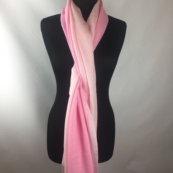 Accessories - Pink ombré pashmina shawl scarf wrap hijab stole